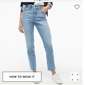 JCrew Factory Essential Straight Jeans. Light wash/Marin wash